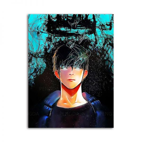 Solo Leveling Poster Sung Jin Woo Fanart 15x20cm  No Frame Official Solo Leveling Merch