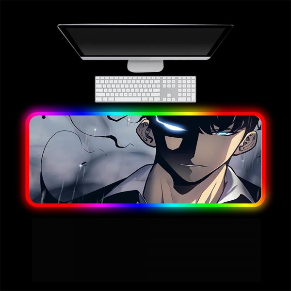 Solo Leveling Anime RGB High Quality Large Mouse Pad Laptop Anime Keyboard Pad LED USB Gaming 2 - Solo Leveling Merch Store