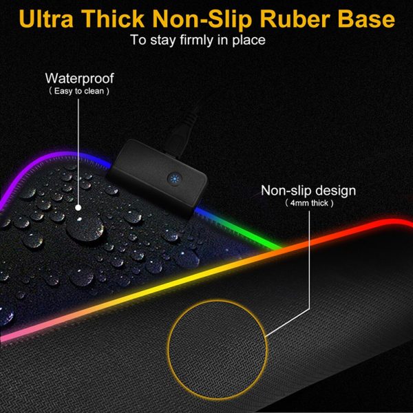 Solo Leveling Anime RGB High Quality Large Mouse Pad Laptop Anime Keyboard Pad LED USB Gaming 4 - Solo Leveling Merch Store
