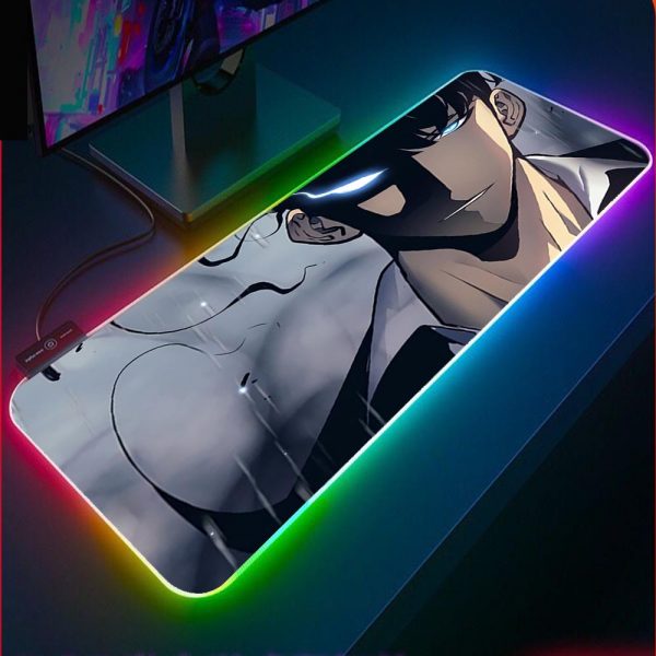Solo Leveling Anime RGB High Quality Large Mouse Pad Laptop Anime Keyboard Pad LED USB Gaming - Solo Leveling Merch Store