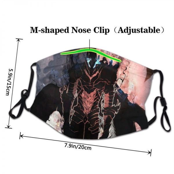 Solo Leveling Igris Non Disposable Mouth Face Mask Adult Manga Anti Dust Mask Protection Cover Respirator 2 - Solo Leveling Merch Store