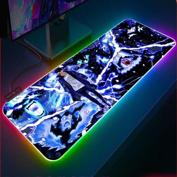 XGZ Solo Leveling Gamer RGB Mouse Pad Laptop Gaming Keyboard Locked Office Desk LED Gaming Accessories - Solo Leveling Merch Store