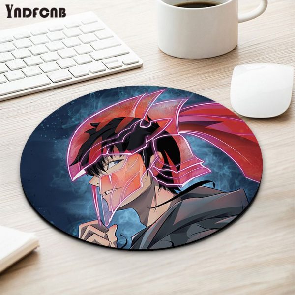 YNDFCNB New Printed Solo Leveling Computer Gaming round Mousemats Anti Slip Laptop PC Mice Pad Mat - Solo Leveling Merch Store