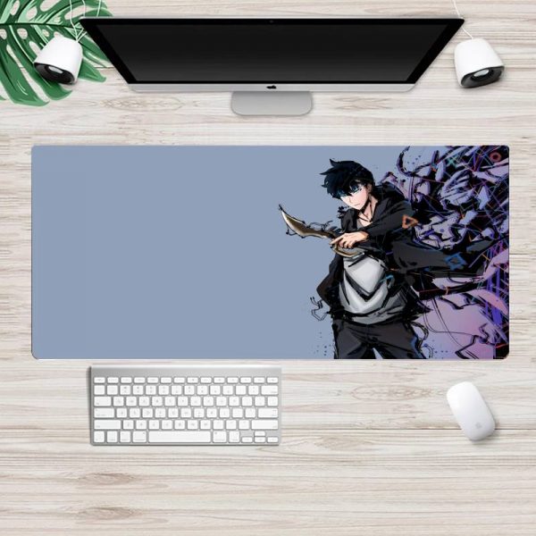 solo leveling DIY Design Pattern Game mousepad XL Large Gamer Keyboard PC Desk Mat Takuo Computer - Solo Leveling Merch Store