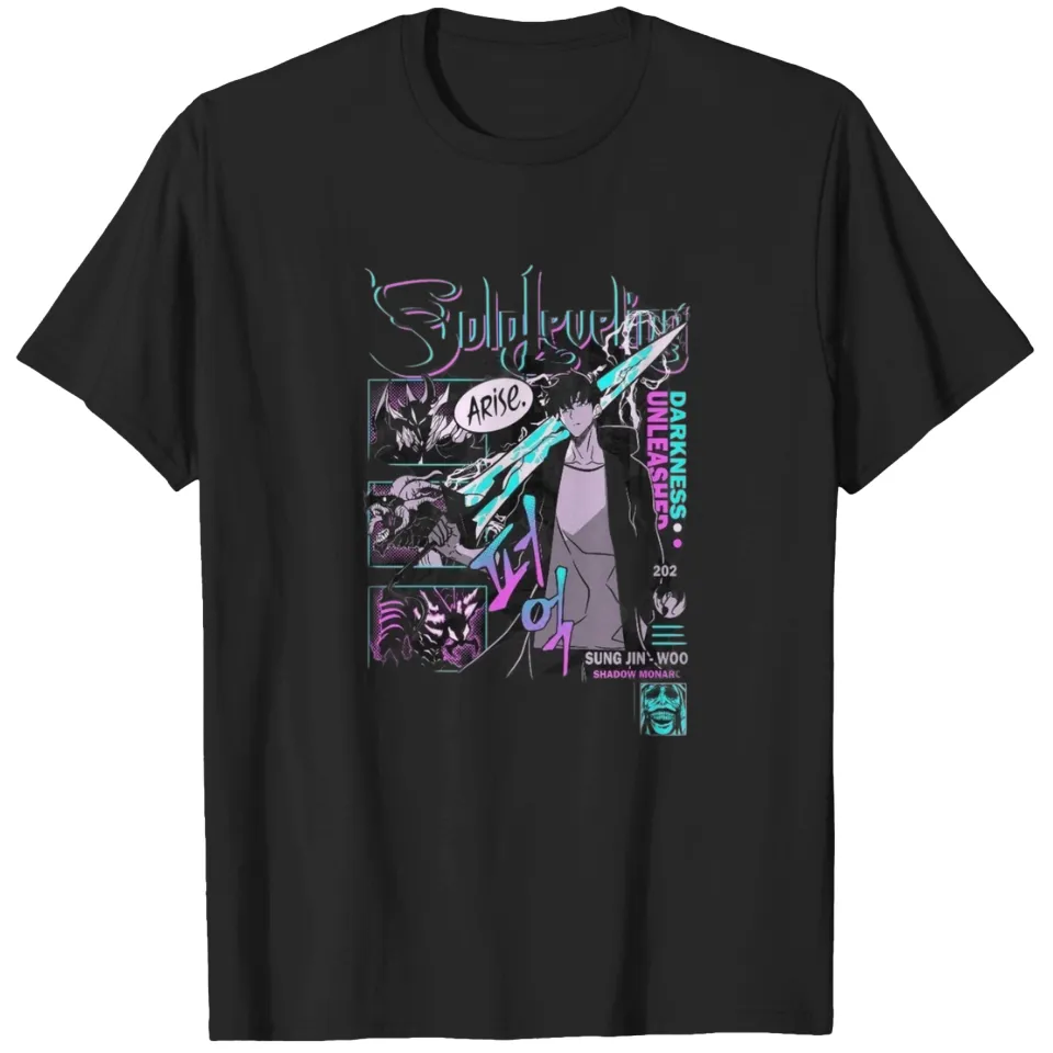 Solo Leveling Jin Woo T-Shirt – “Arise” Signature Artwork T-shirt